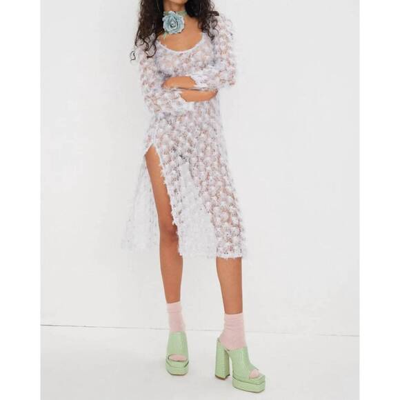 NEW FOR LOVE & LEMONS amber midi dress in blue